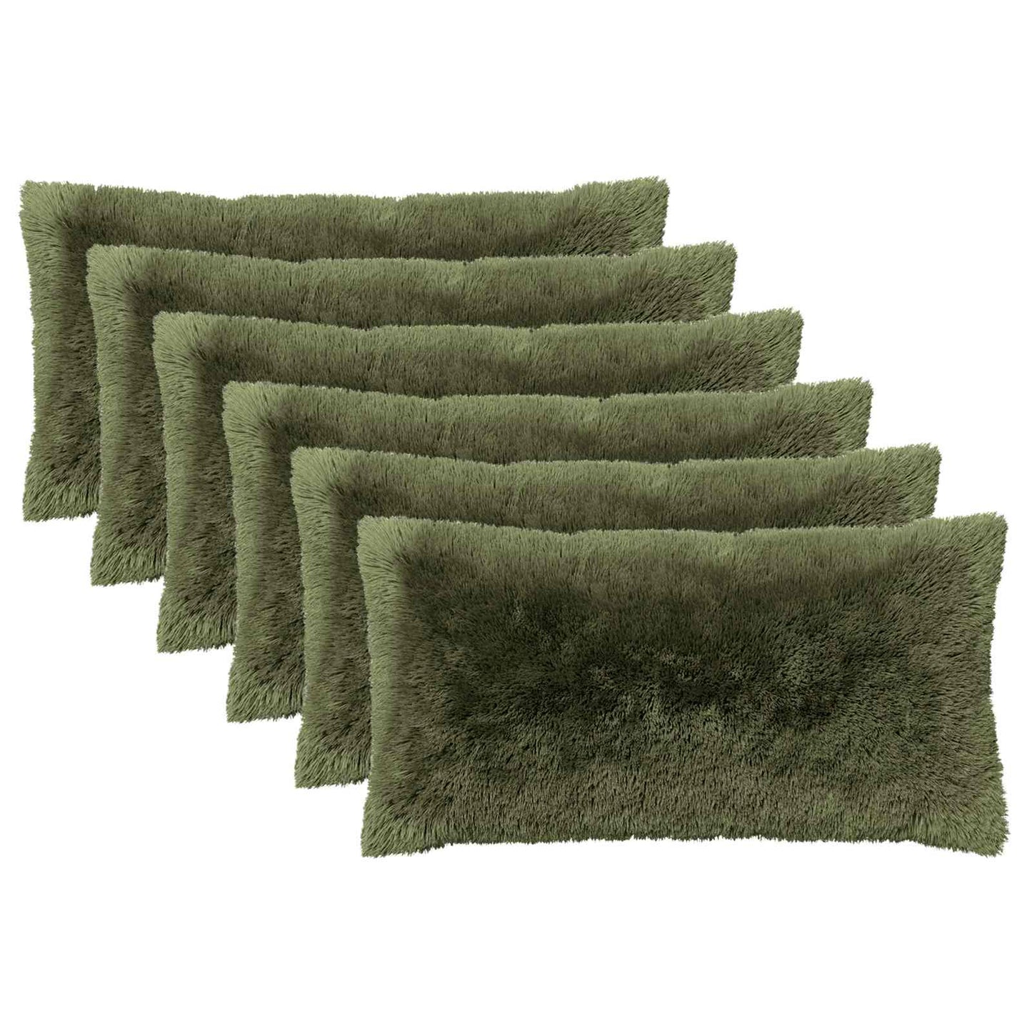 Cushion with Pillow HEERLEN 6 pcs Green PV Fleece