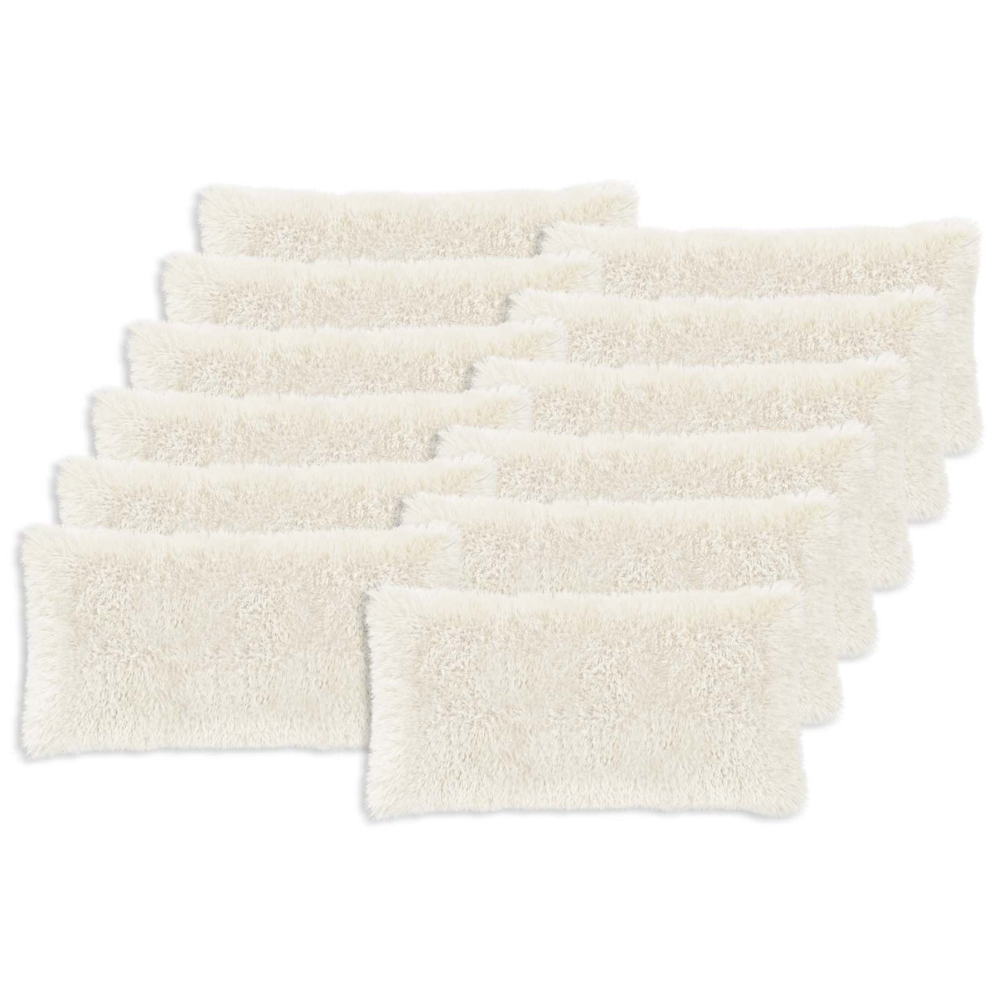 Cushion with Pillow HEERLEN 2 pcs White PV Fleece