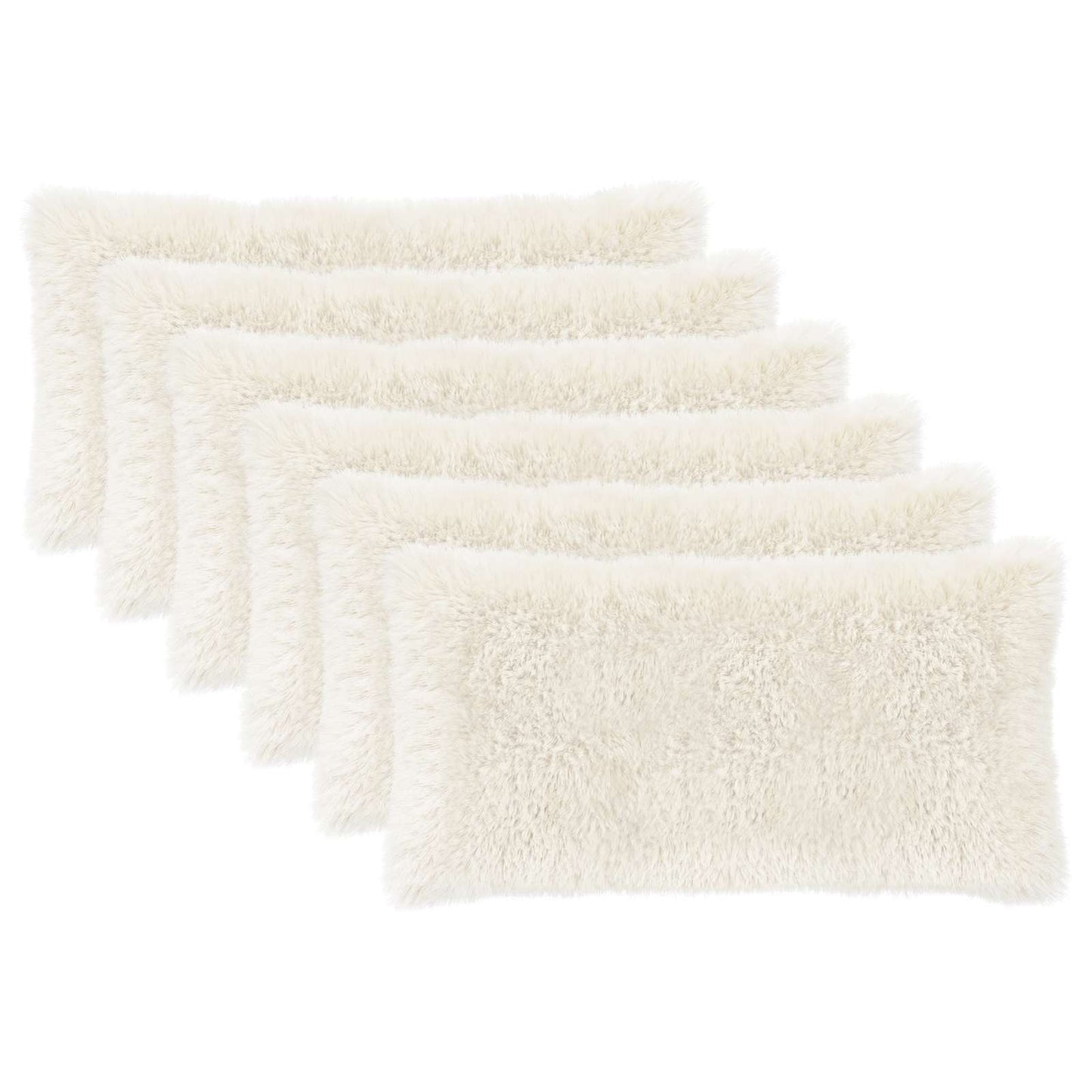 Cushion with Pillow HEERLEN 6 pcs White PV Fleece