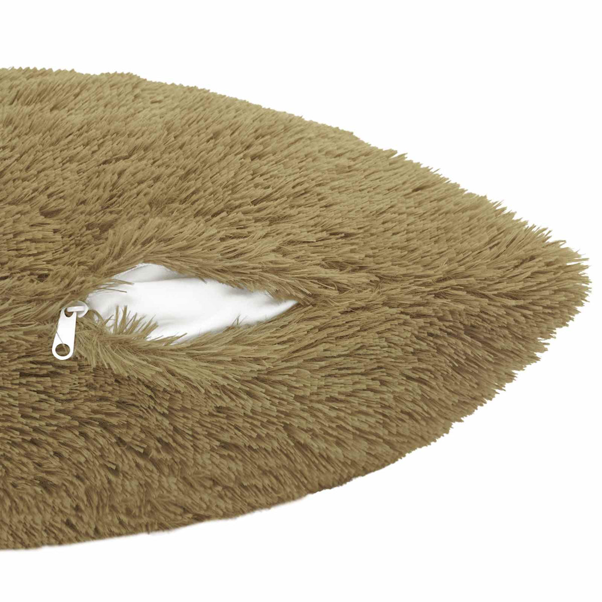 Cushion with Pillow HEERLEN 6 pcs Light Grey PV Fleece