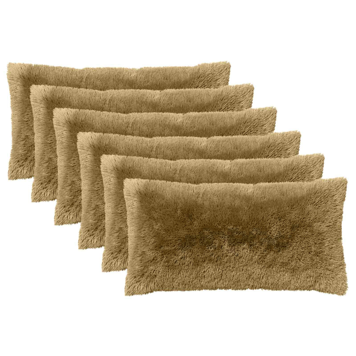 Cushion with Pillow HEERLEN 6 pcs Light Grey PV Fleece