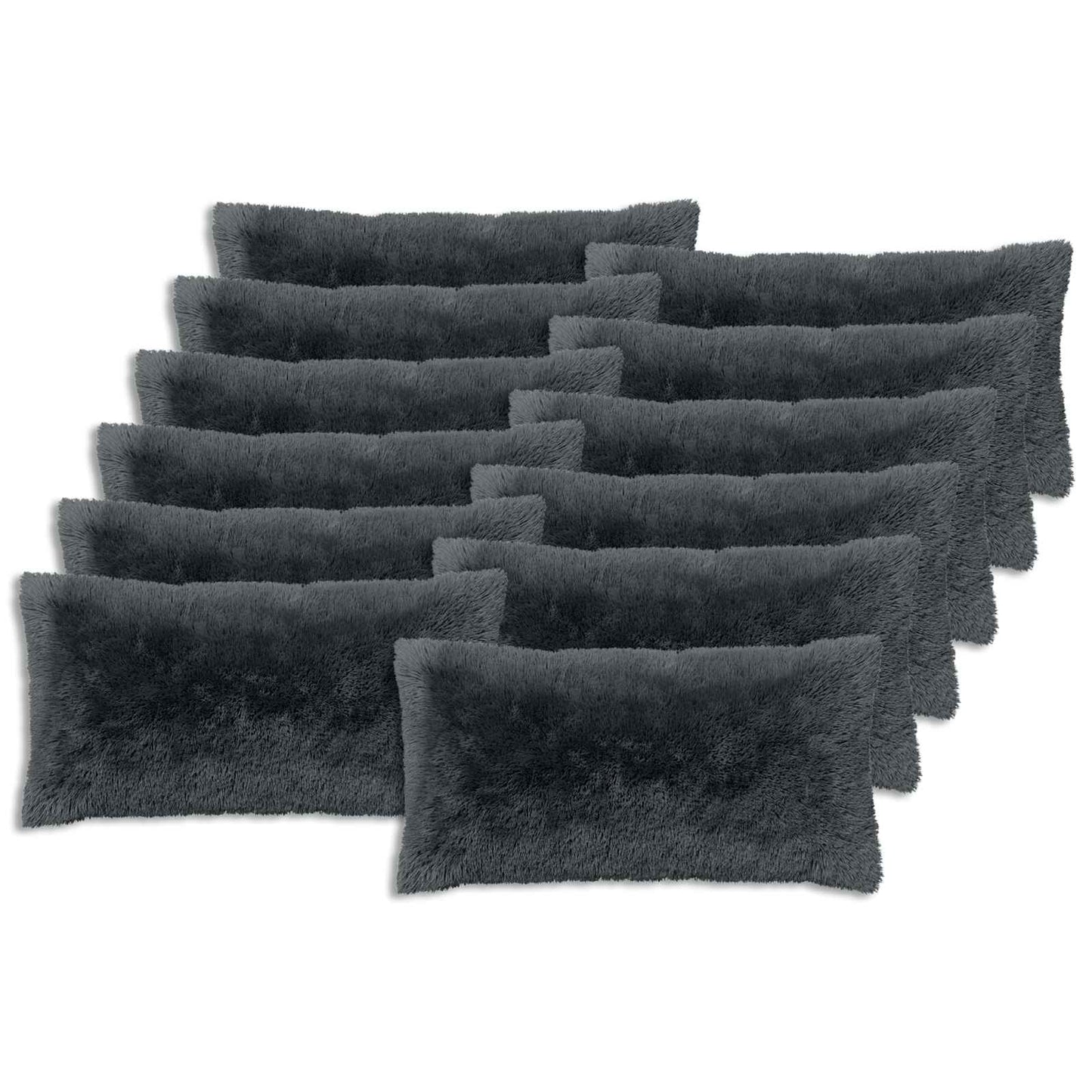 Cushion with Pillow HEERLEN 12 pcs Anthracite PV Fleece