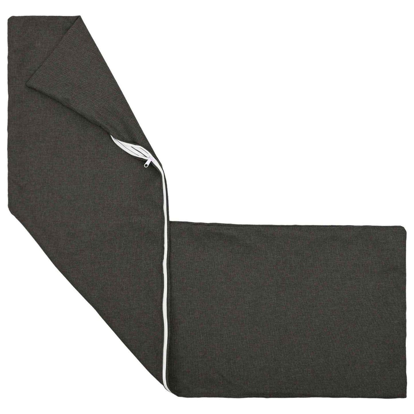Cushion with Pillow HEERLEN 2 pcs Dark Grey Fabric
