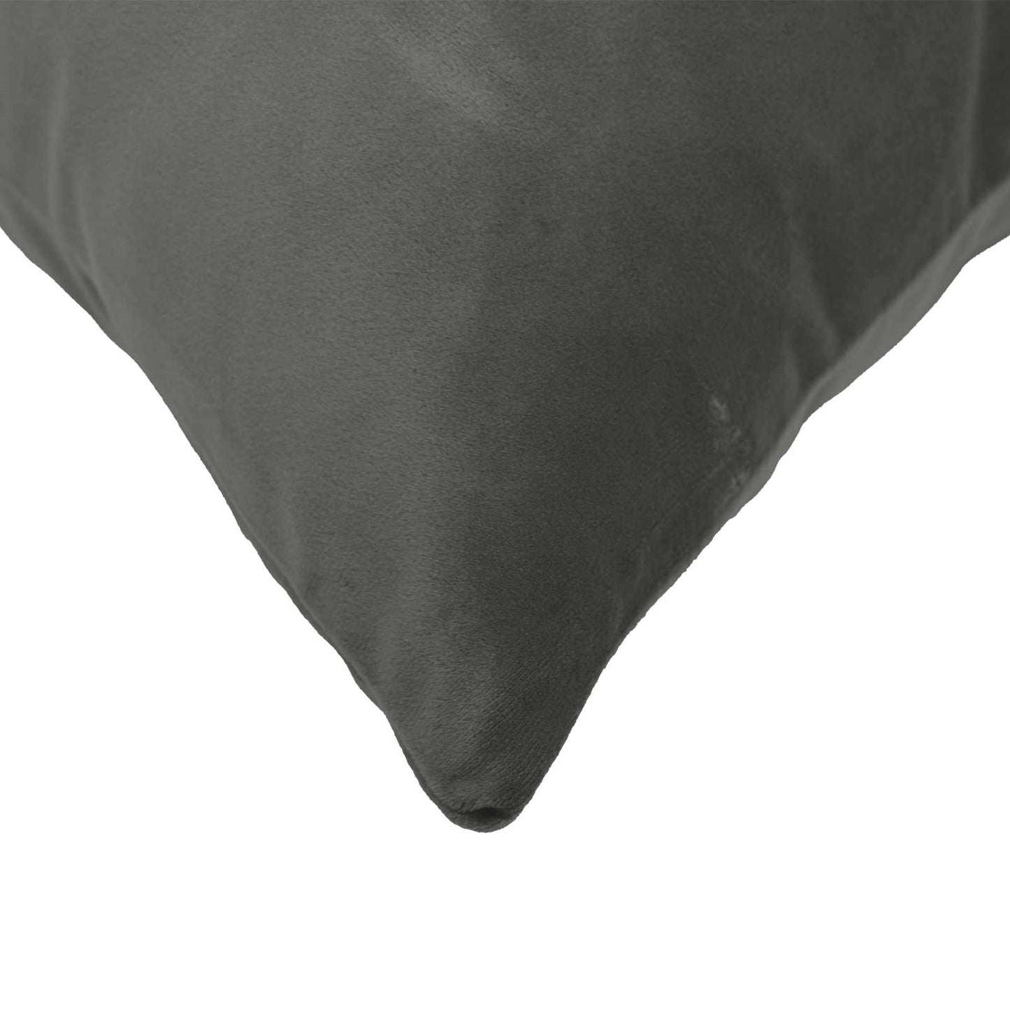 Cushion with Pillow HEERLEN Dark Grey 40 x 145 cm Velvet