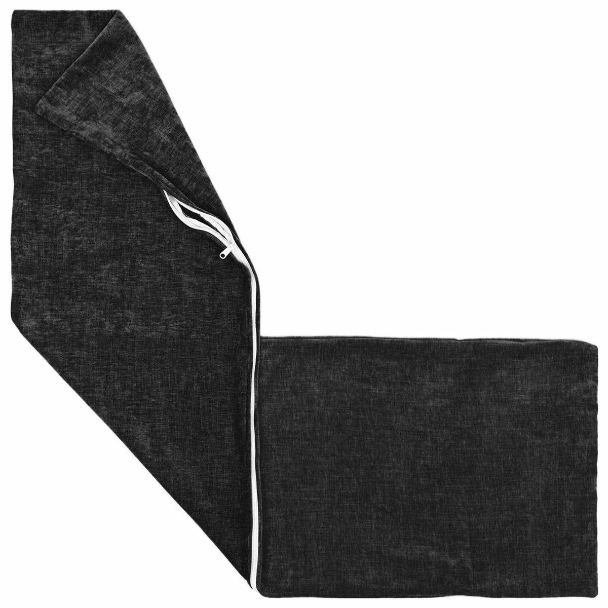Throw Pillow HEERLEN Anthracite 40 x 145 cm Chenille Fabric