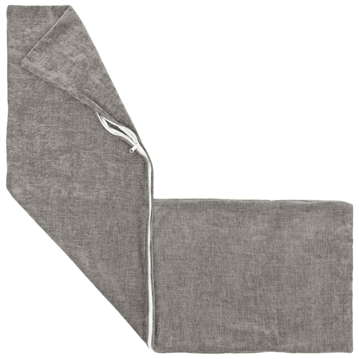 Throw Pillow HEERLEN Light Grey 40 x 145 cm Chenille Fabric