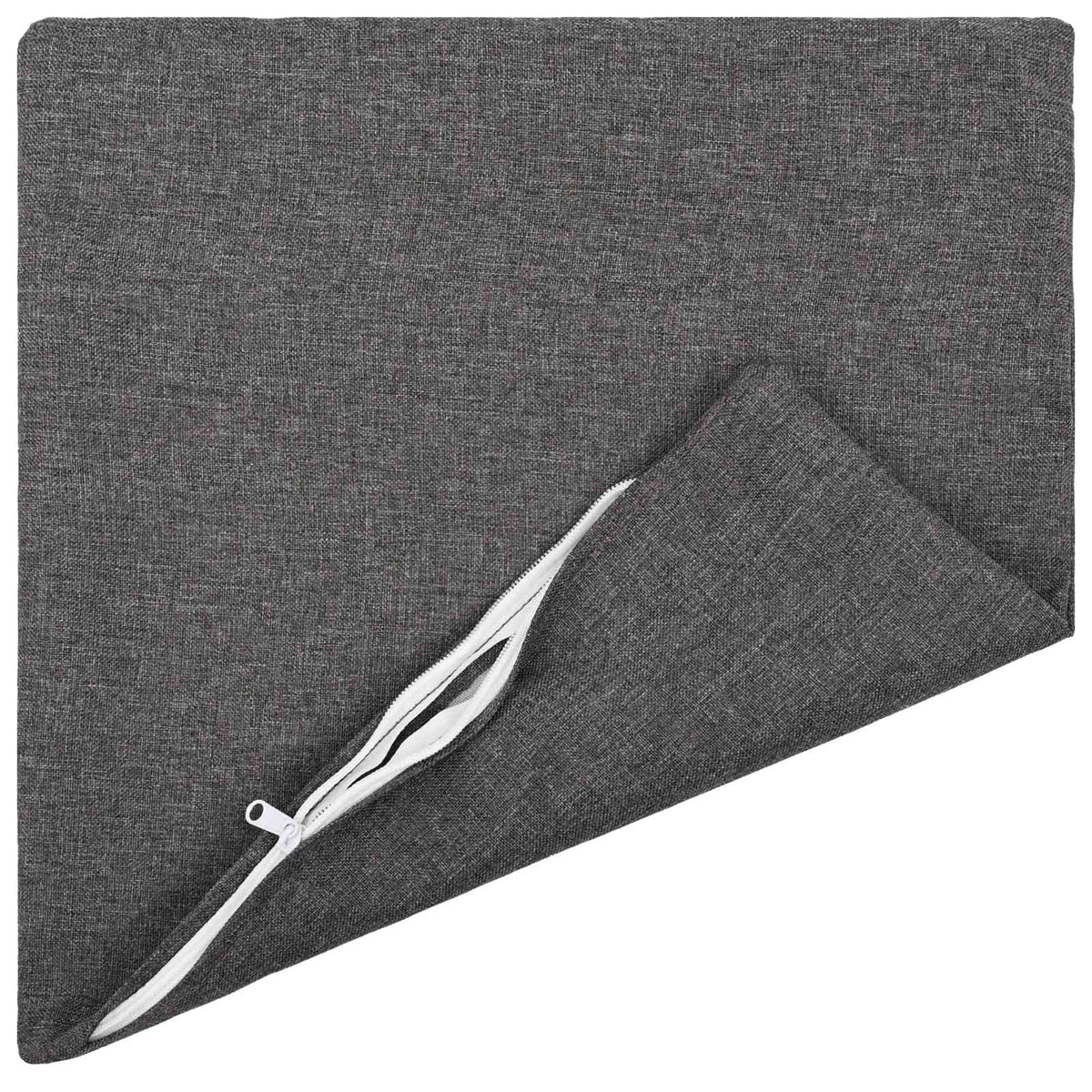 Cushion with Pillow HEERLEN 12 pcs Light Grey Fabric