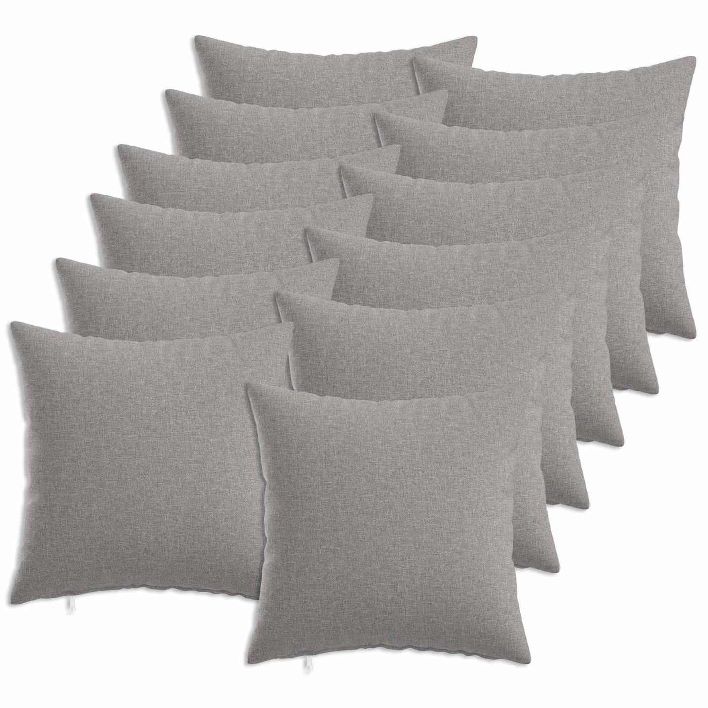 Cushion with Pillow HEERLEN 12 pcs Cloud Grey Fabric