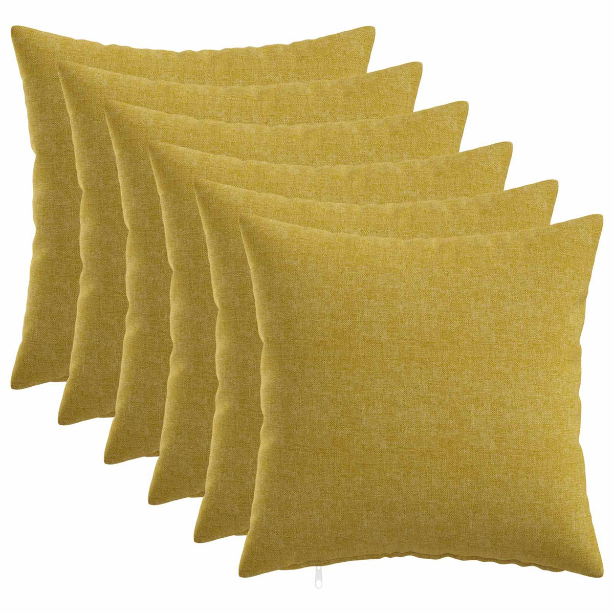 Cushion with Pillow HEERLEN 6 pcs Light Green Fabric