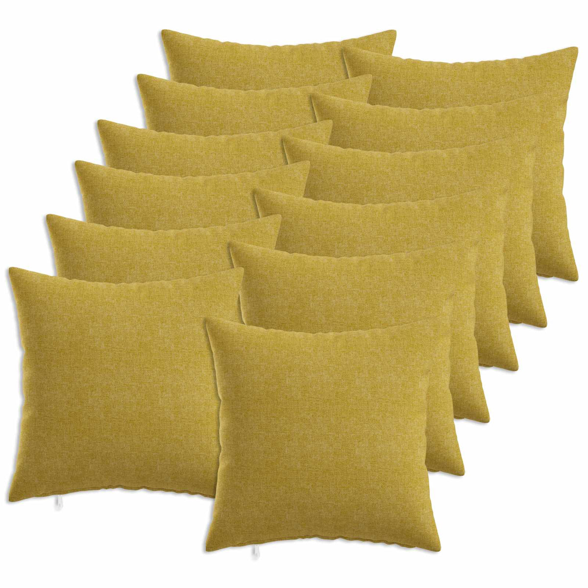 Throw Pillow 12 pcs HEERLEN Light Green 45 x 45 cm Fabric