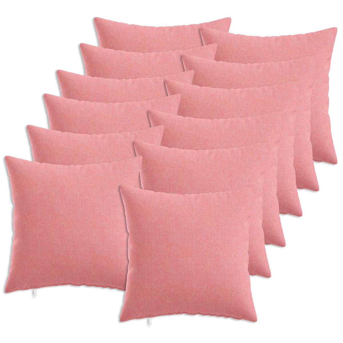 Throw Pillow 12 pcs HEERLEN Pink 45 x 45 cm Fabric