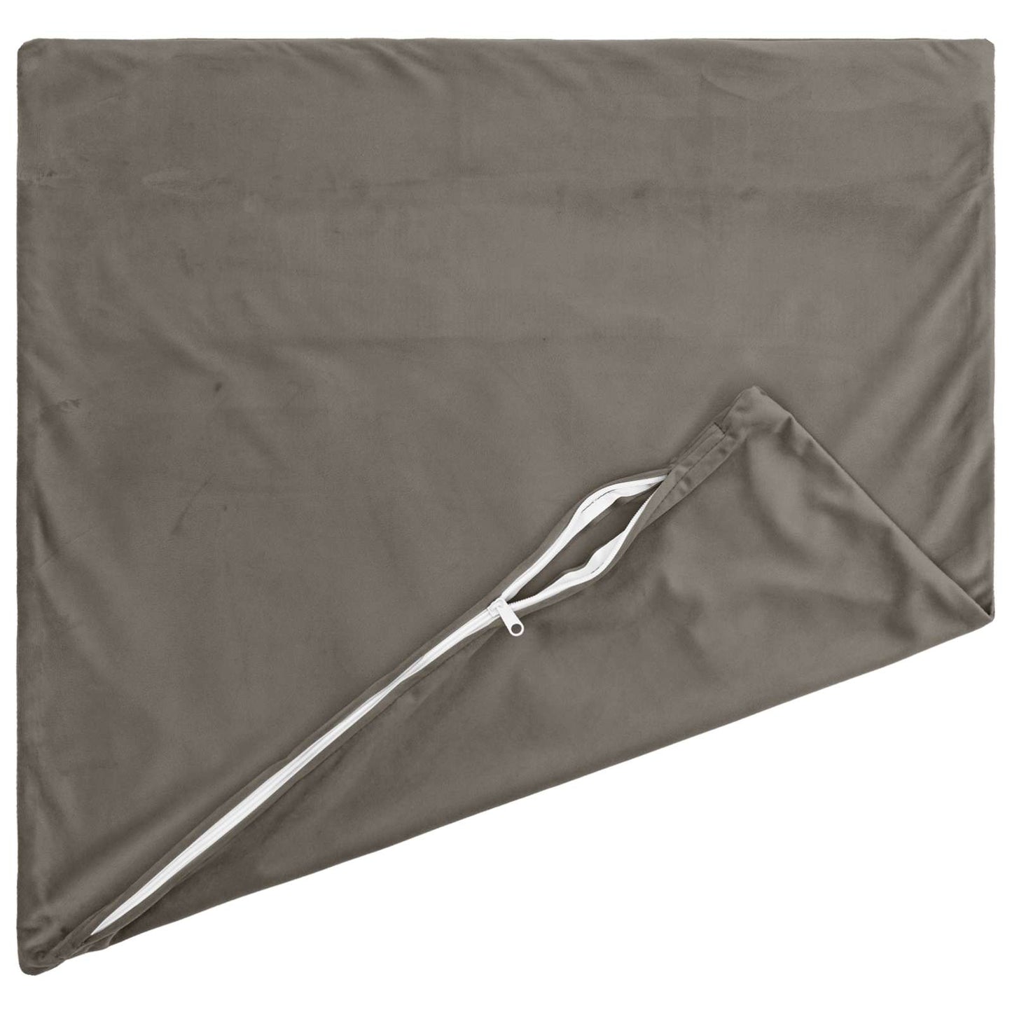 Cushion with Pillow HEERLEN 6 pcs Light Grey Velvet