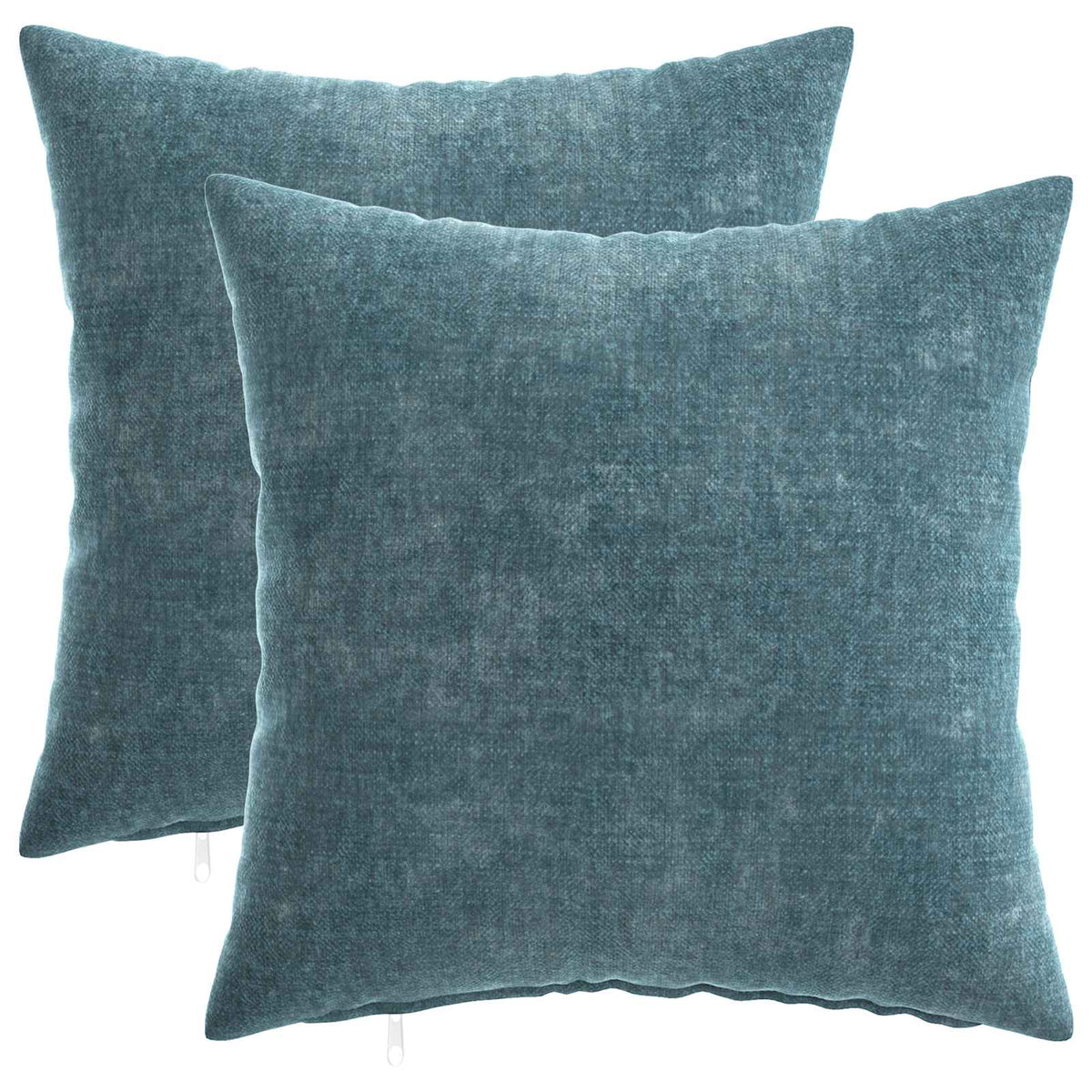 Throw Pillow 2 pcs HEERLEN Blue 45 x 45 cm Chenille Fabric