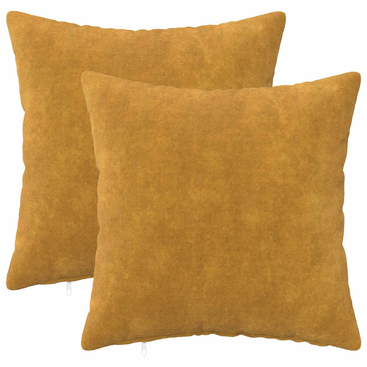 Cushion with Pillow HEERLEN 2 pcs Yellow Microfiber Fleece