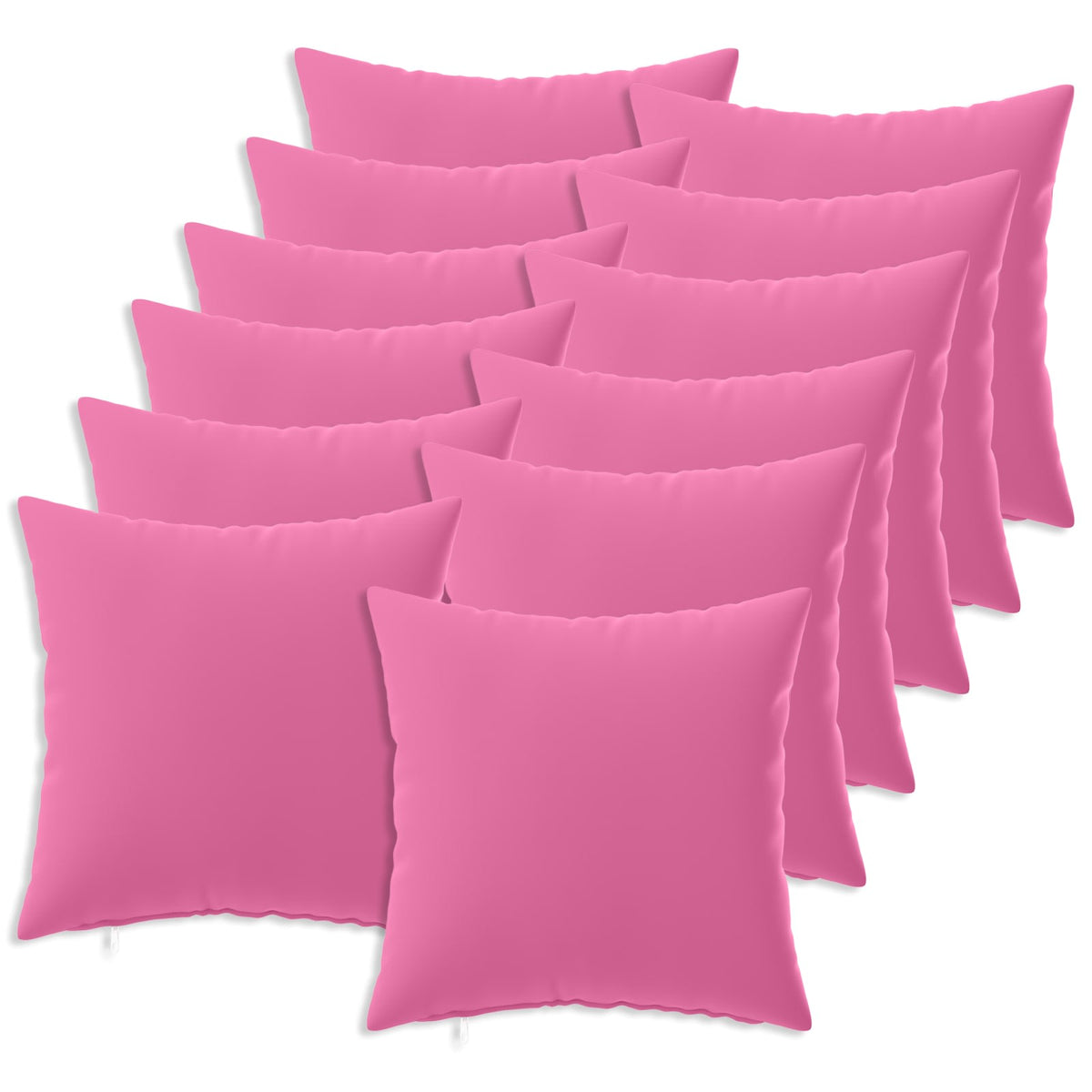 Cushion with Pillow HEERLEN 12 pcs Pink Polyester
