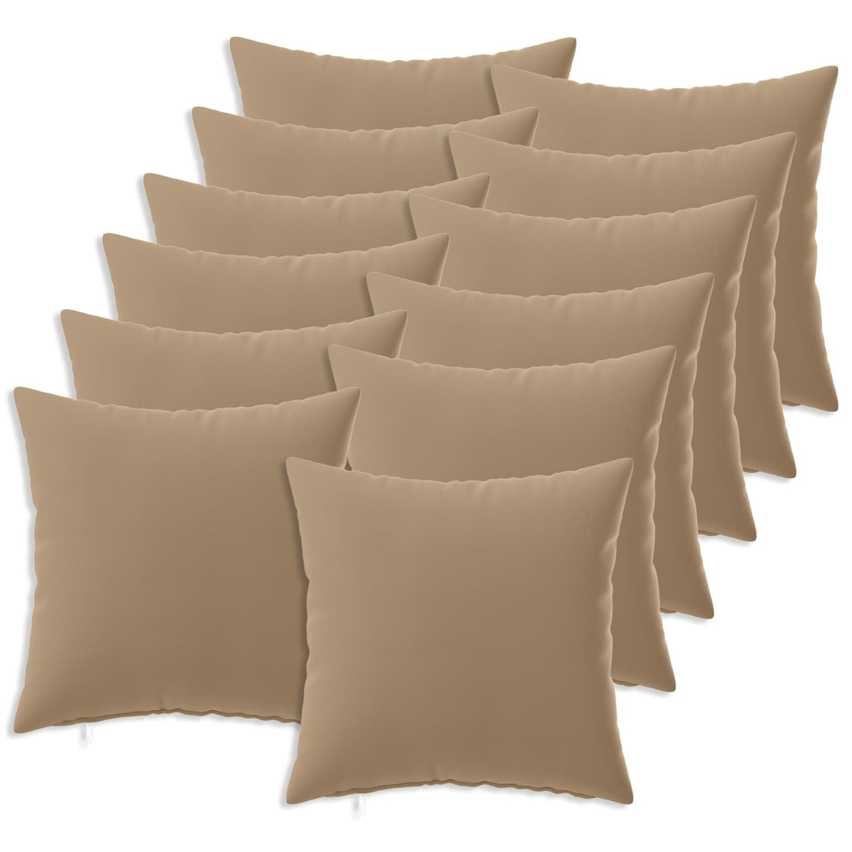 Cushion with Pillow HEERLEN 12 pcs Taupe Polyester