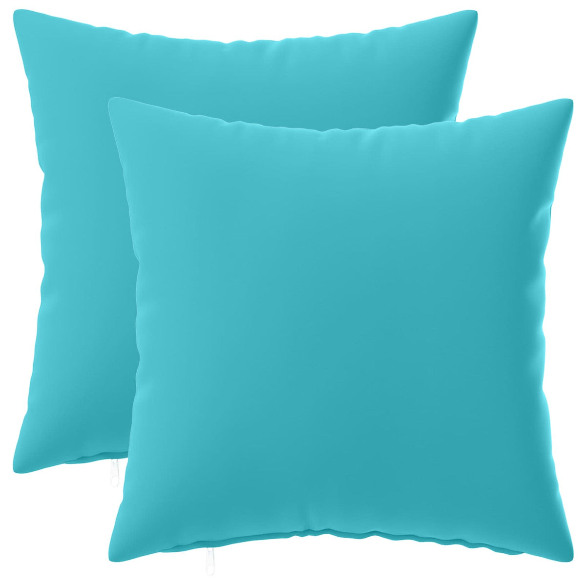 Cushion with Pillow HEERLEN 2 pcs Turquoise Polyester
