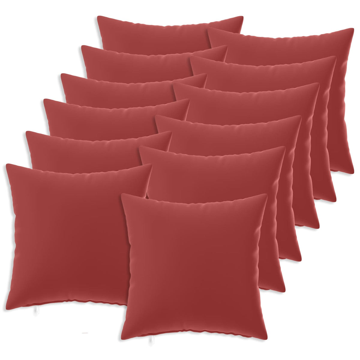 Cushion with Pillow HEERLEN 12 pcs Wine Red Polyester
