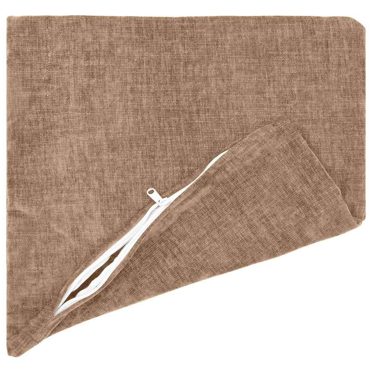 Throw Pillow 2 pcs HEERLEN Brown 50 x 50 cm Chenille Fabric
