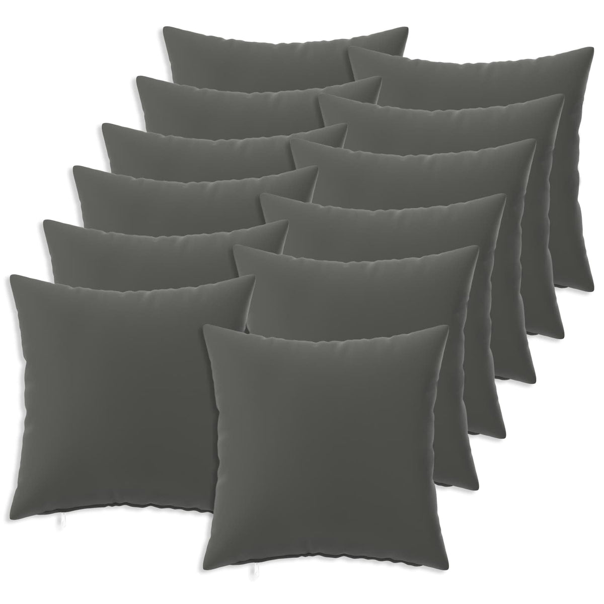 Cushion with Pillow HEERLEN 12 pcs Anthracite Polyester