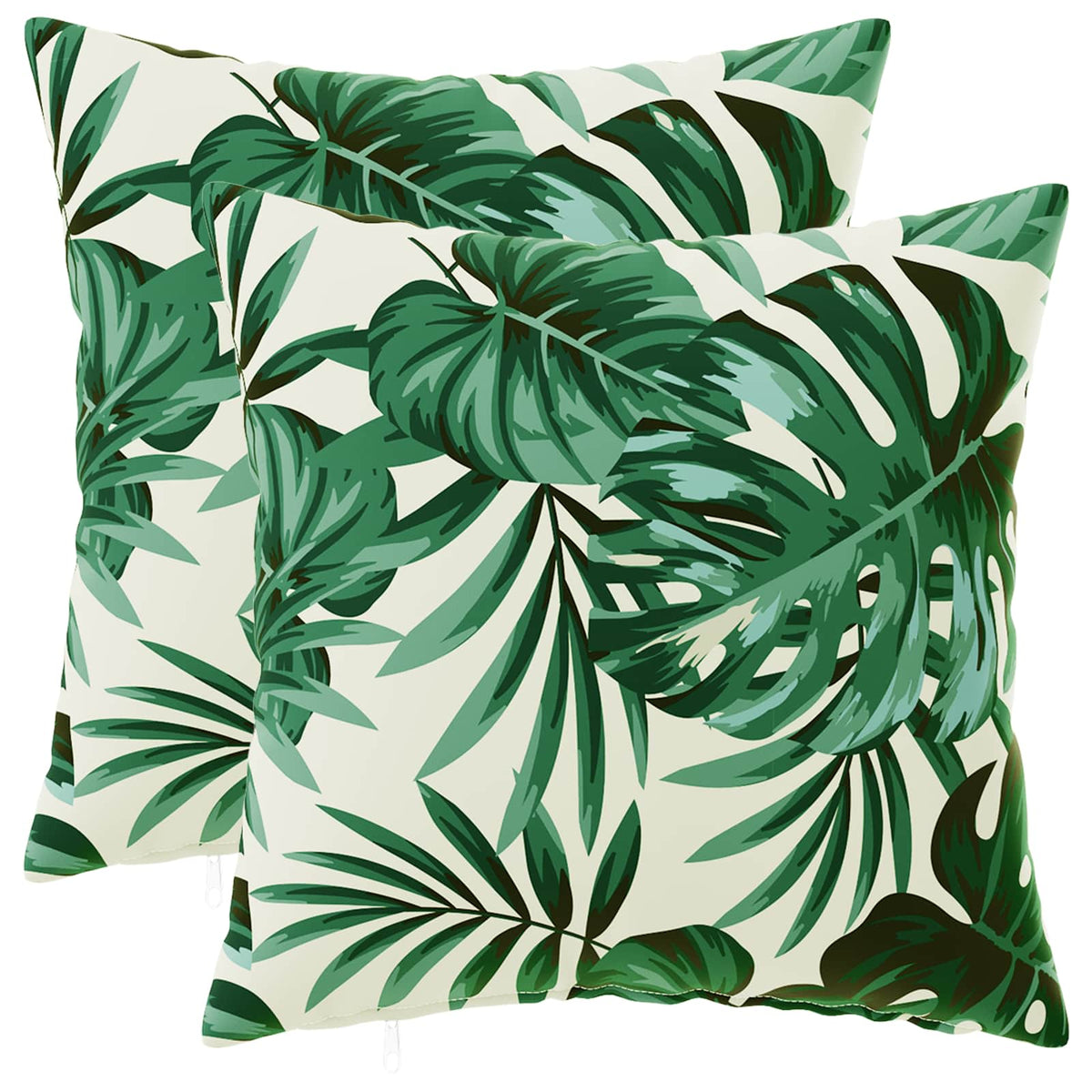 Throw Pillow 2 pcs HEERLEN Leaf Pattern 50 x 50 cm Polyester