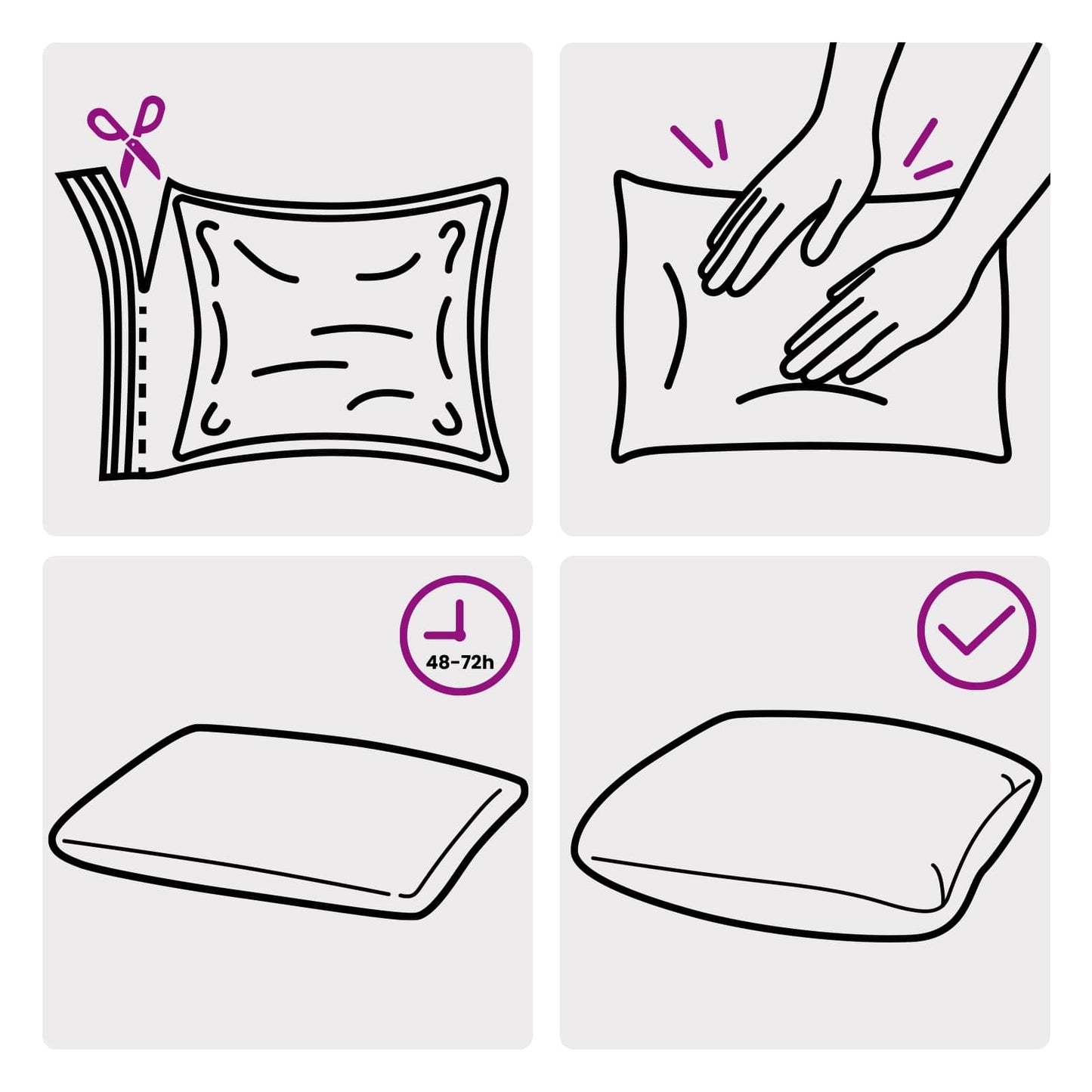 Cushion with Pillow HEERLEN 12 pcs White PV Fleece
