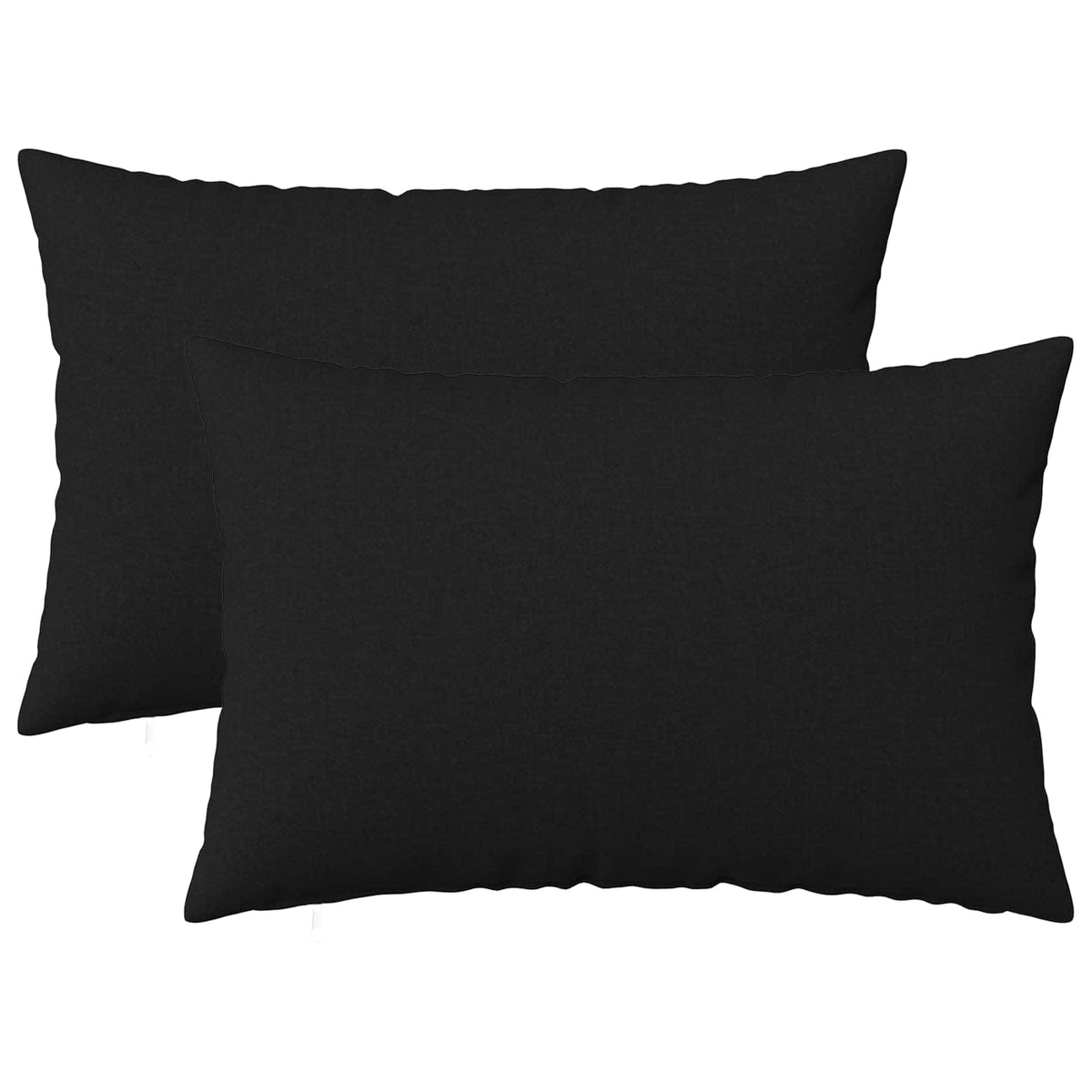 Throw Pillow 2 pcs HEERLEN Black 50 x 70 cm Fabric