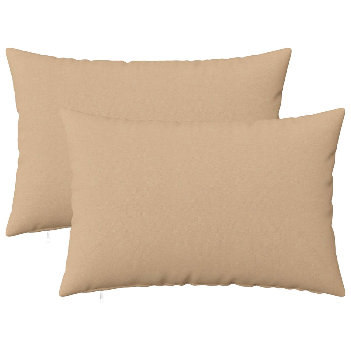 Throw Pillow 2 pcs HEERLEN Cream 50 x 75 cm Fabric