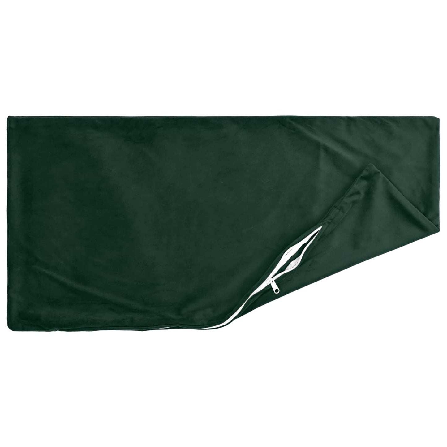 Cushion with Pillow HEERLEN 2 pcs Dark Green Velvet