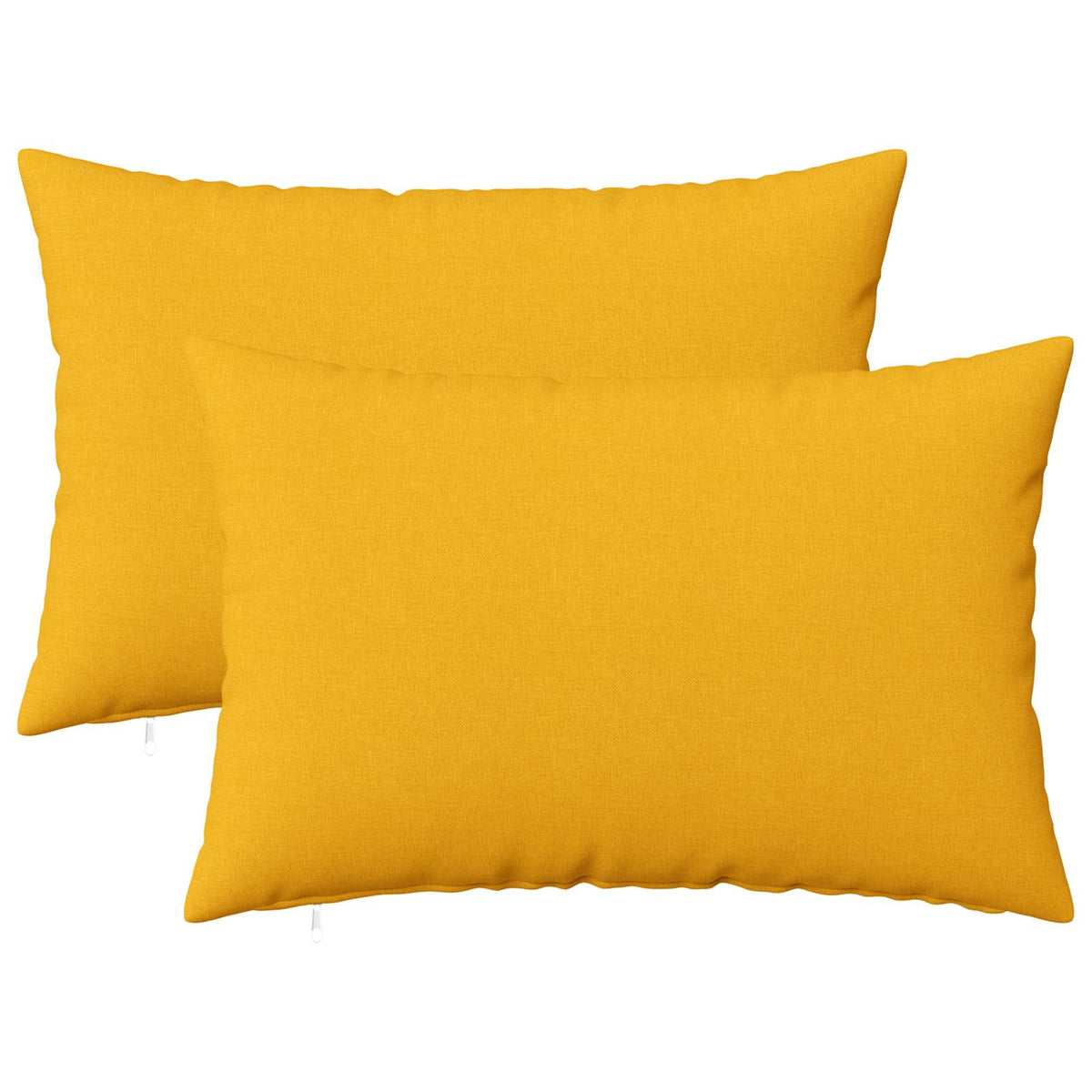 Cushion with Pillow HEERLEN 2 pcs Light Yellow Fabric