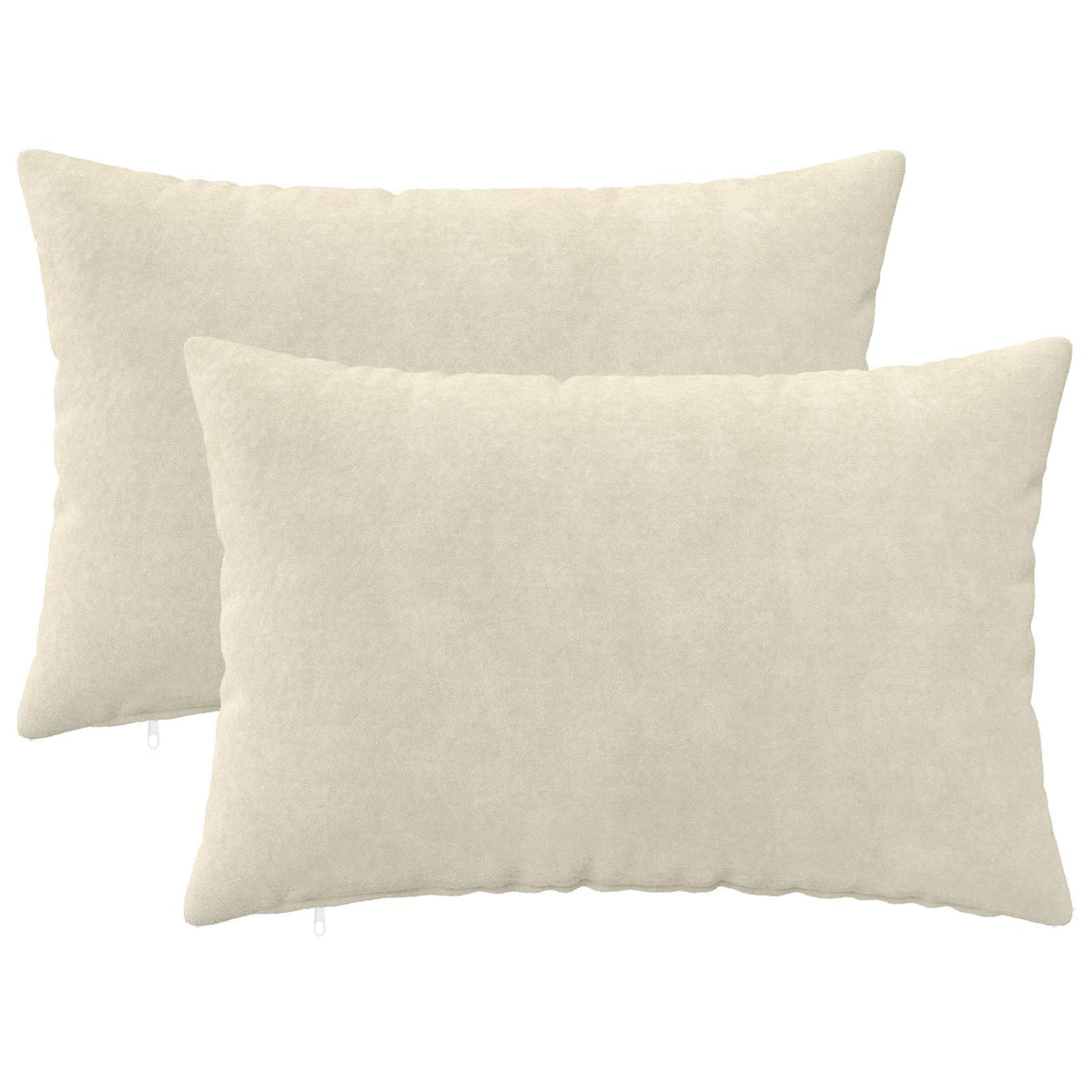 Cushion with Pillow HEERLEN 2 pcs Cream Microfiber Fleece
