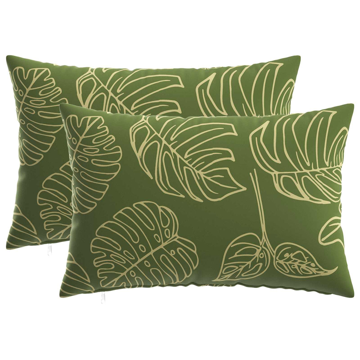 Throw Pillow 2 pcs HEERLEN Leaf Design 50 x 80 cm Polyester