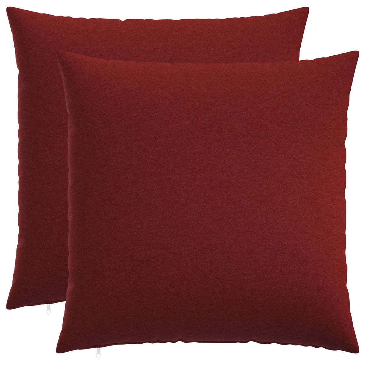 Cushion with Pillow HEERLEN 2 pcs Wine Red Fabric