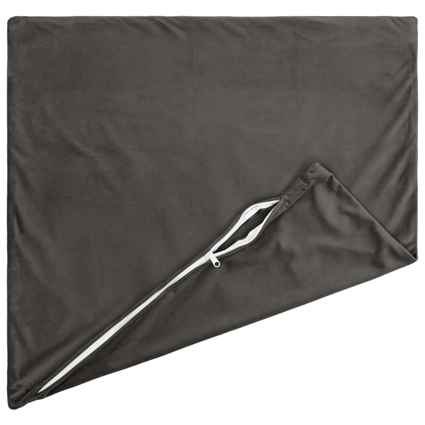 Cushion with Pillow HEERLEN 2 pcs Dark Grey Velvet