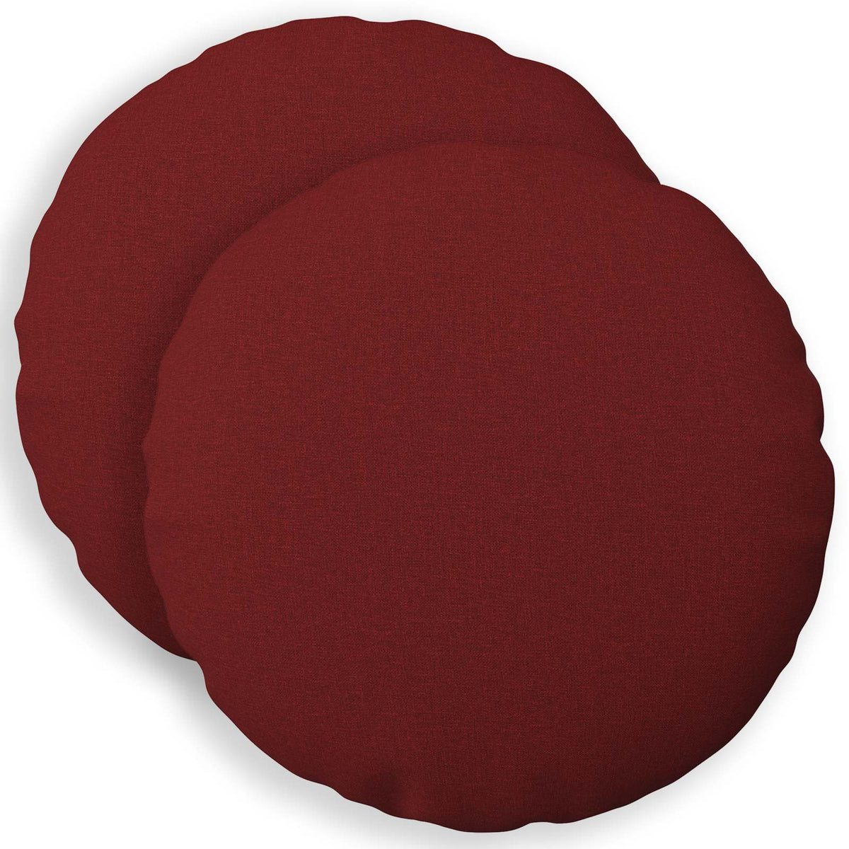 Throw Pillow 2 pcs HEERLEN Wine Red Dia. 30 cm Fabric