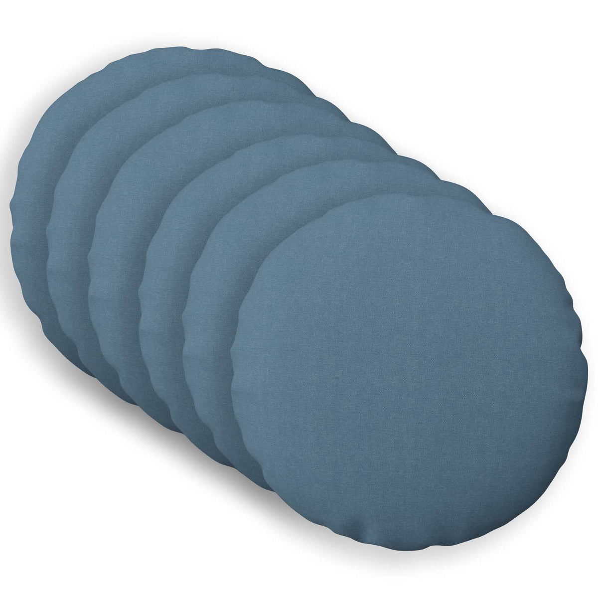 Cushion with Pillow HEERLEN 6 pcs Jeans Blue Fabric