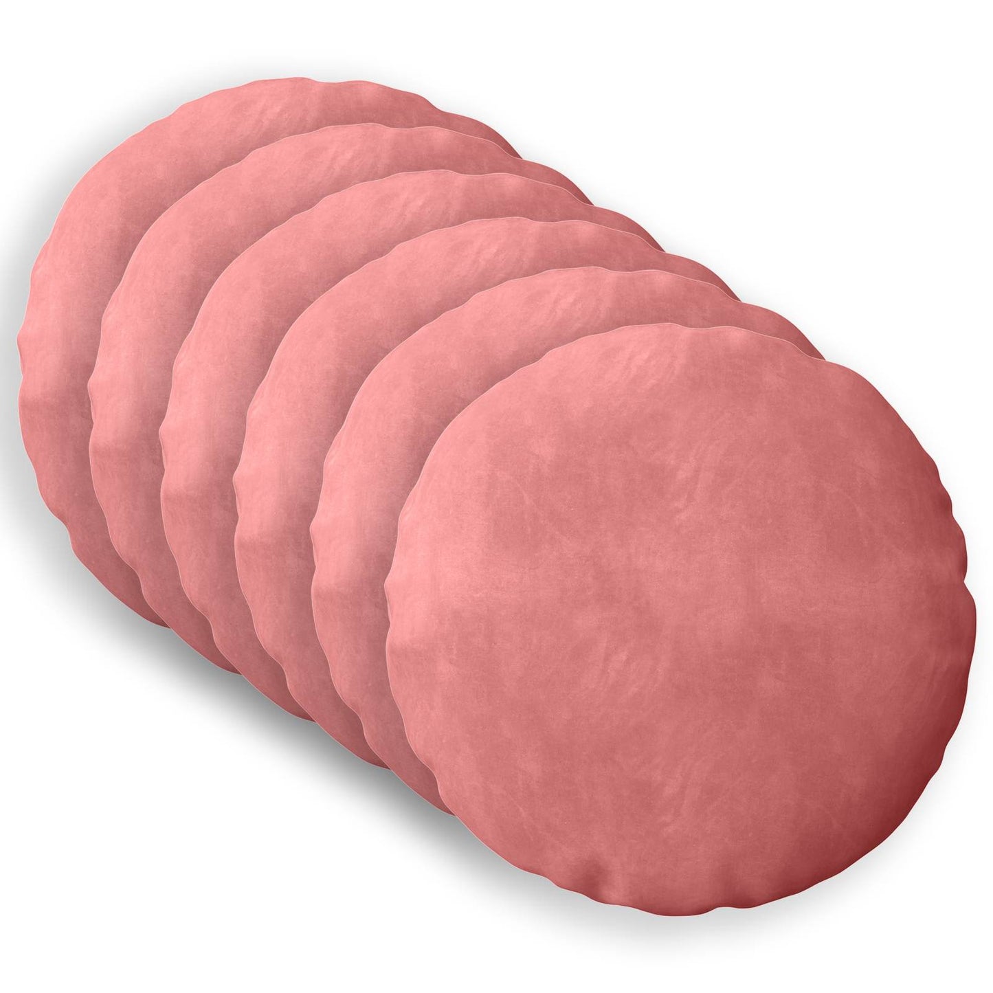 Cushion with Pillow HEERLEN 6 pcs Pink Velvet