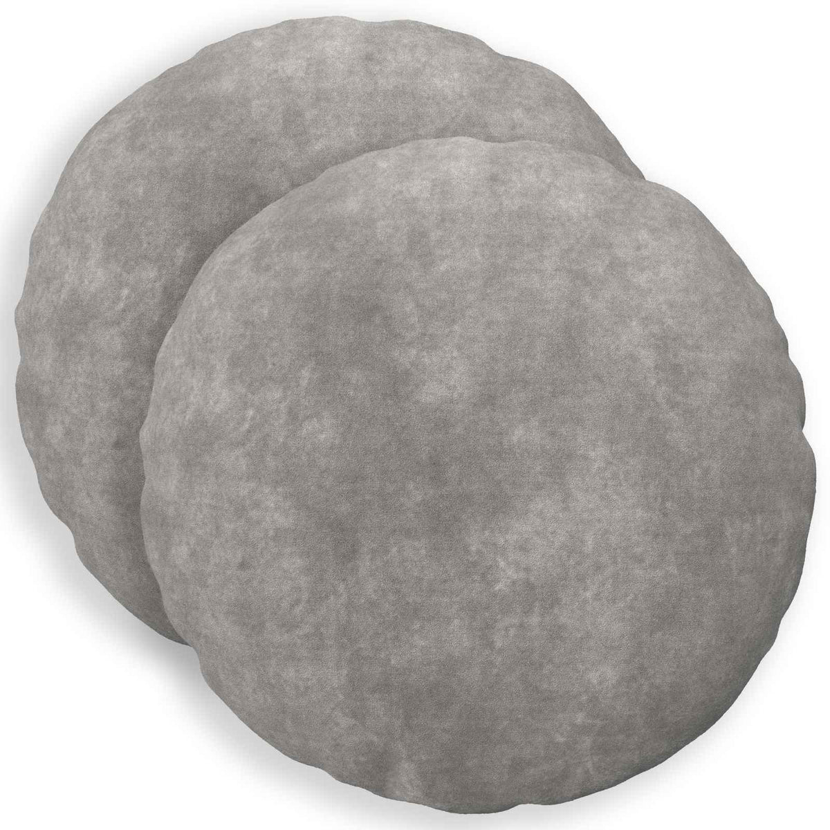 Cushion with Pillow HEERLEN 2 pcs Light Grey Microfiber Fleece