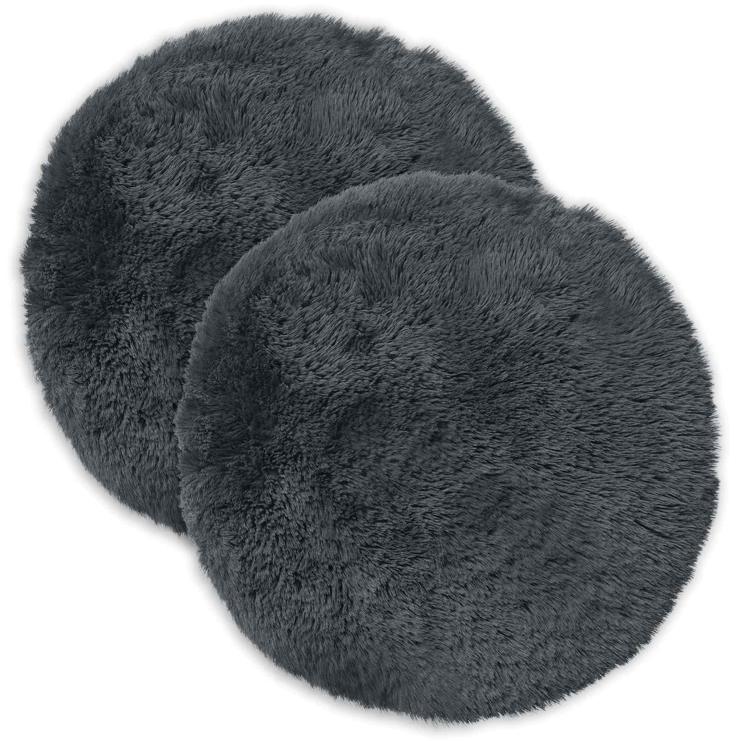 Cushion with Pillow HEERLEN 6 pcs Anthracite PV Fleece