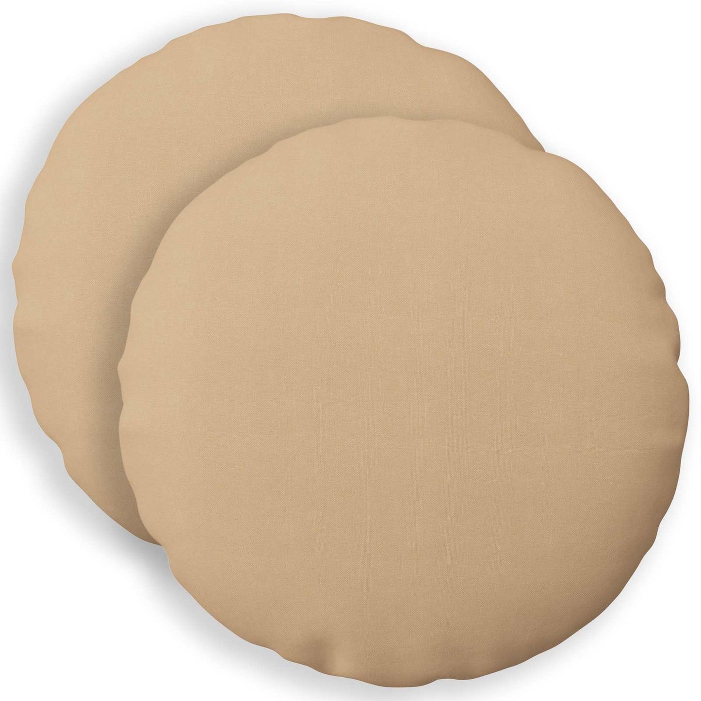Cushion with Pillow HEERLEN 2 pcs Cream Fabric