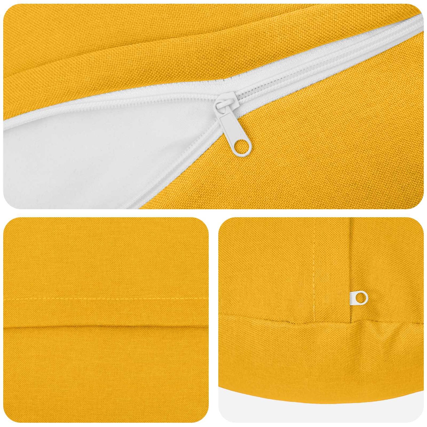 Cushion with Pillow HEERLEN 2 pcs Light Yellow Fabric