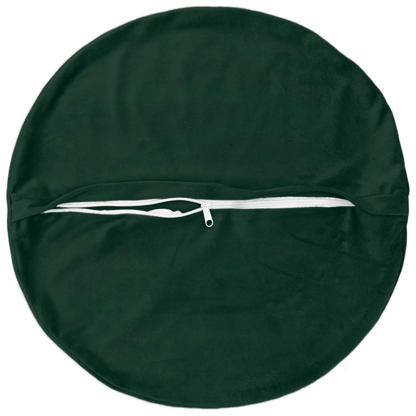 Cushion with Pillow HEERLEN 2 pcs Dark Green Velvet