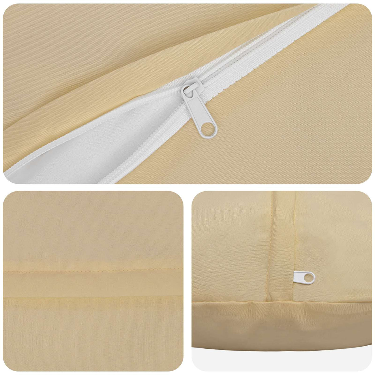 Throw Pillow 6 pcs HEERLEN Beige Dia. 40 cm Polyester