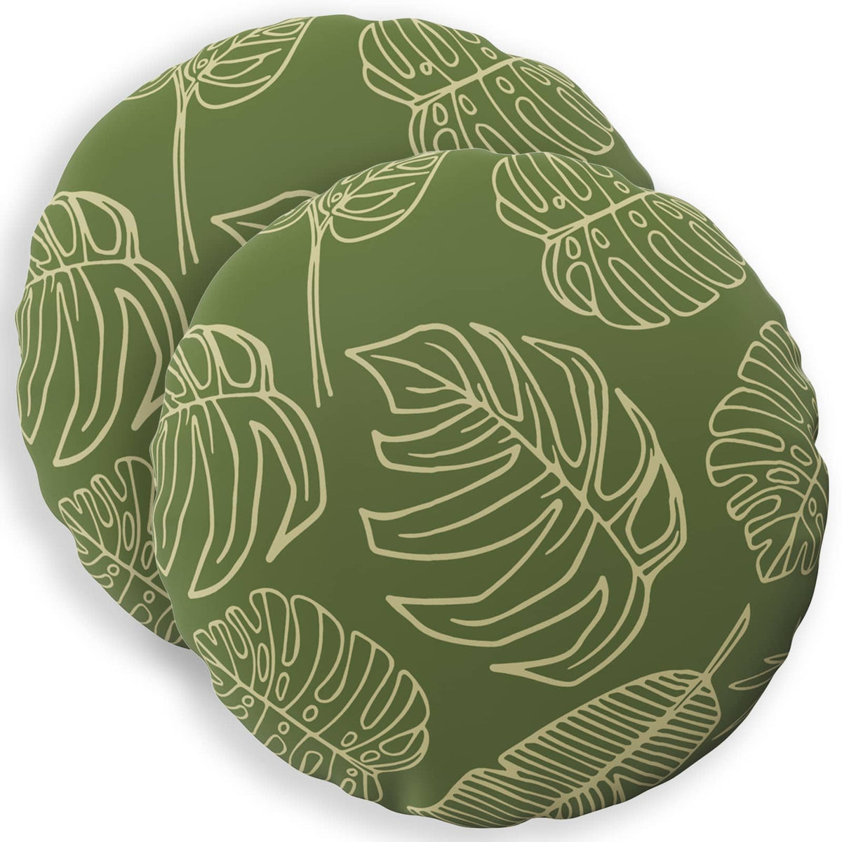 Throw Pillow 2 pcs HEERLEN Leaf Design Dia. 40 cm Polyester