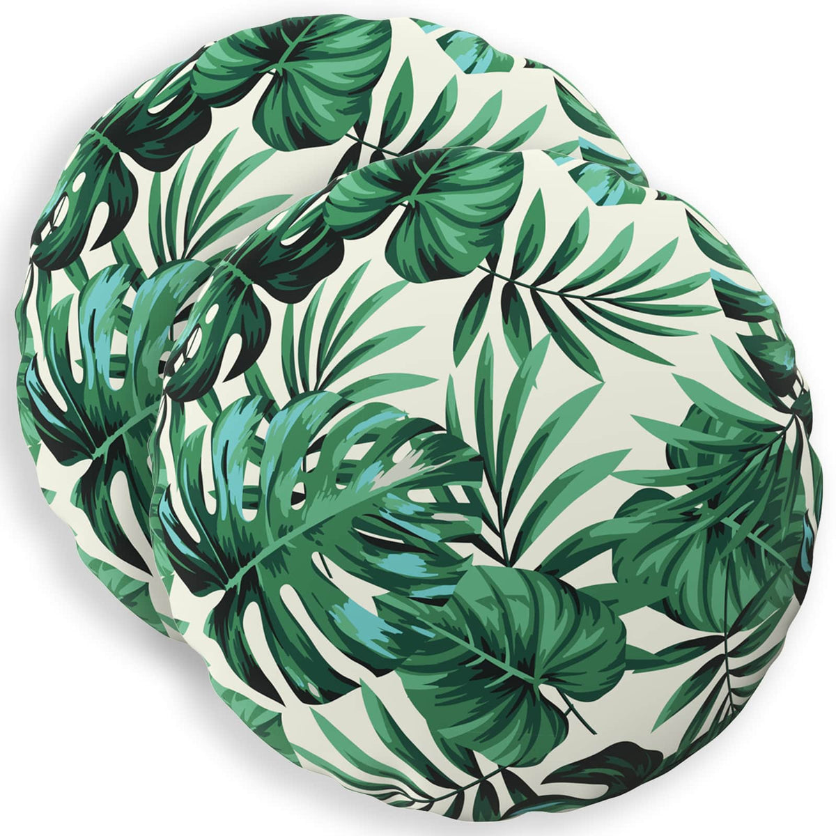 Cushion with Pillow HEERLEN 2 pcs Leaf Pattern Polyester