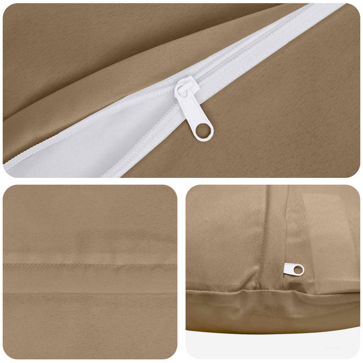 Cushion with Pillow HEERLEN 6 pcs Taupe Polyester