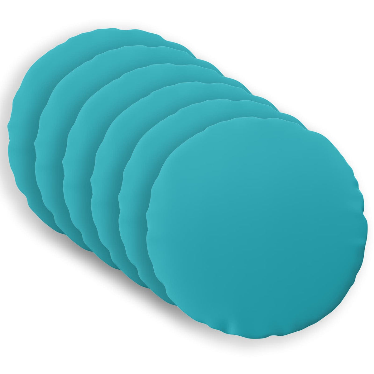 Cushion with Pillow HEERLEN 6 pcs Turquoise Polyester