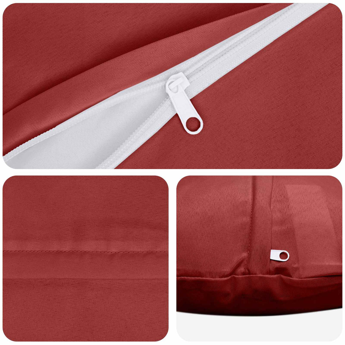 Cushion with Pillow HEERLEN 6 pcs Wine Red Polyester