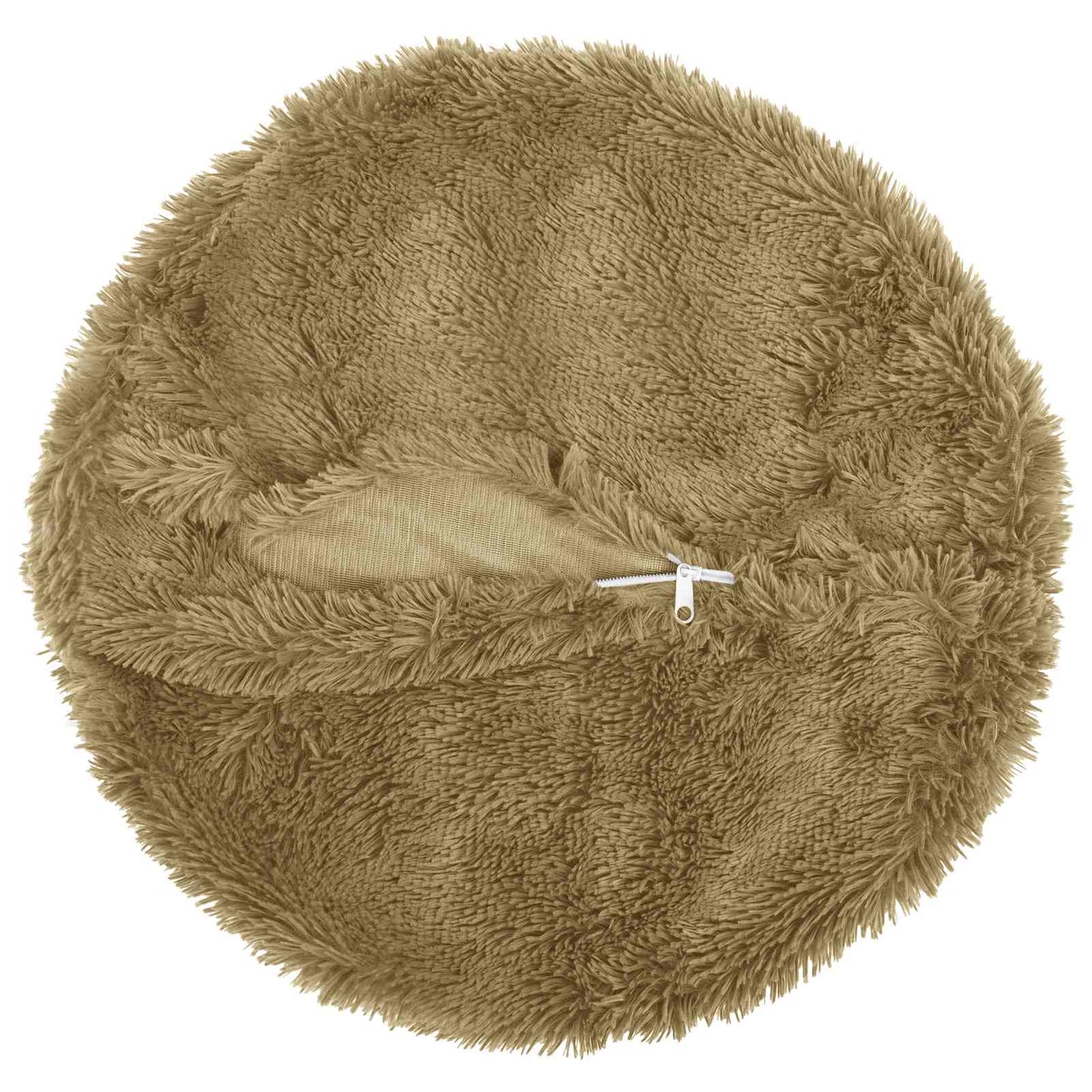 Cushion with Pillow HEERLEN 2 pcs Light Grey PV Fleece