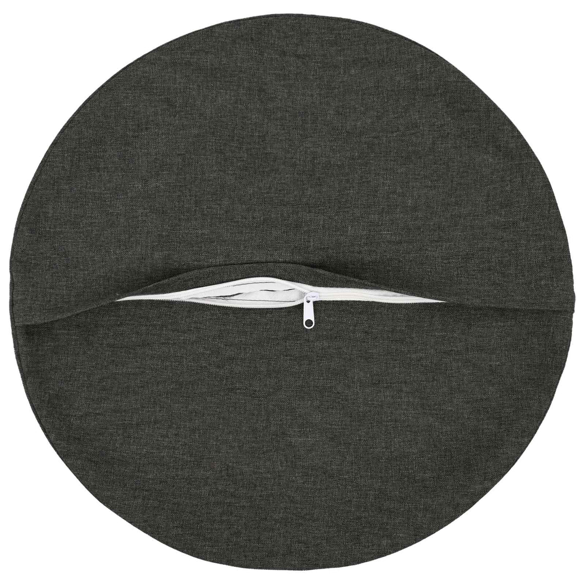 Throw Pillow 6 pcs HEERLEN Dark Grey Dia. 50 cm Fabric